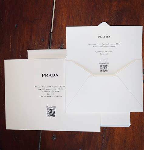 prada fashion show invitation